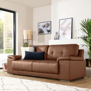 Shannon 3 Seater Sofa, Tan Premium Leather