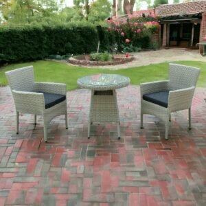 Malaga 2-seat rattan bistro set Natural